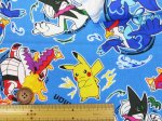 画像4: ポケットモンスター　スカーレット バイオレット ポケモン柄　オックス生地　(ライトブルー) (4)