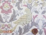 画像5: フラワーバード　鳥・花柄　コットンリネンキャンバス生地　ラミネート　つや消し (5)