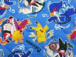 画像2: ポケットモンスター　スカーレット バイオレット ポケモン柄　オックス生地　(ライトブルー) 半針キルト (2)